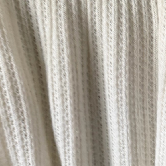 Vintage Cream Off Shoulder Knit Sweater Cottagecore Balloon Sleeve Soft - Picture 13 of 17